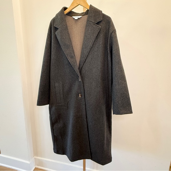Old Navy Jackets & Blazers - Old Navy Women's Brown Overcoat Size L Wool Blend Lined Fall Winter